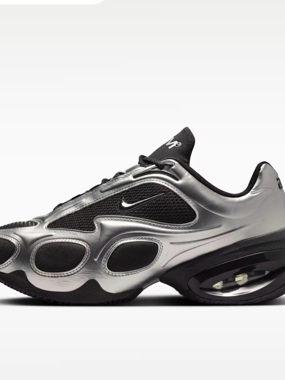 Nike Air Max Muse - Metallic Silver and Black Sneaker FV1920-001